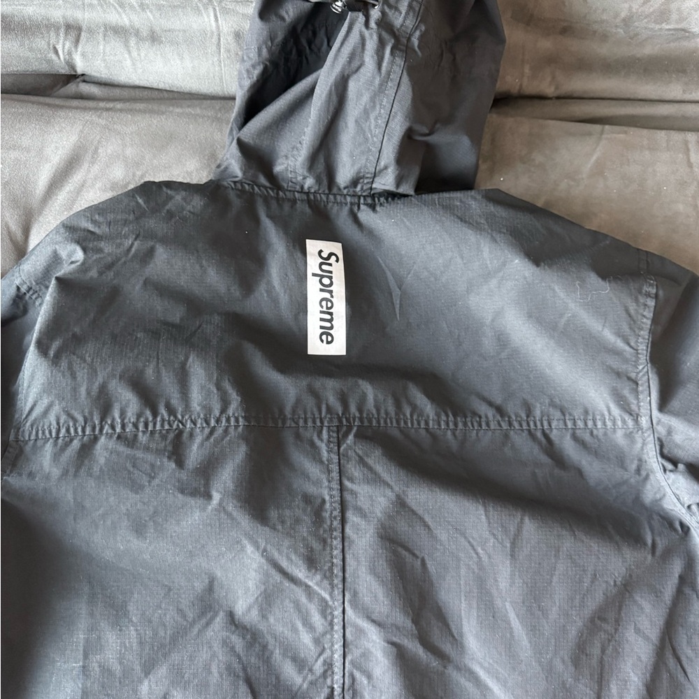 Supreme Charcoal Hooded Windbreaker